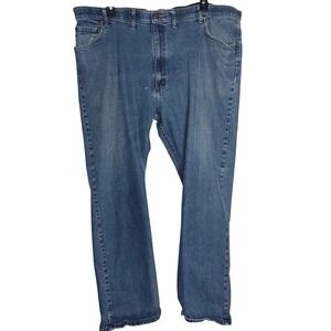 Wrangler Mens Jeans 46x30 Bootcut Blue Denim Comfortable Fit Western Outdoors